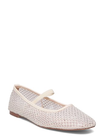 Bianco Bialilja Mesh Ballerina - White - 39