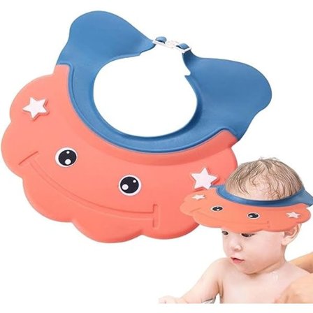 TG Baby Duschhatt för Hårtvätt | Justerbar Hårtvättmössa med Bredare Öronsskydd | Tecknad Huvudskydd Schampohatt Skydda Håret