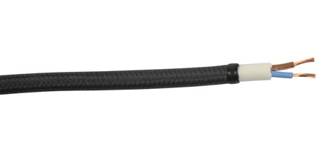 Gelia 4070810082 Tekstilkabel SKK, 2X0.75, 3 m Svart, Stikkontakter & kabler