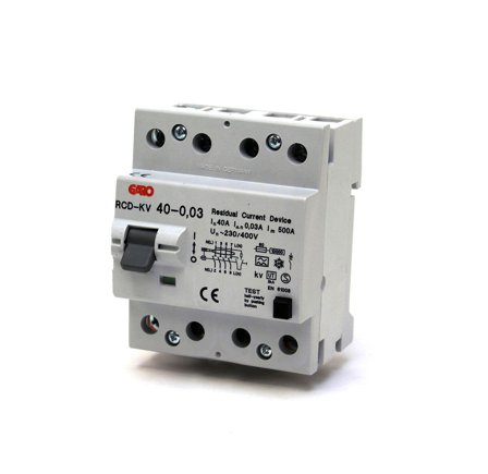 Garo RCD 4P 40A 30MA Jordfeilbryter 4-polet, 40 A, 30 mA, Stikkontakter & kabler