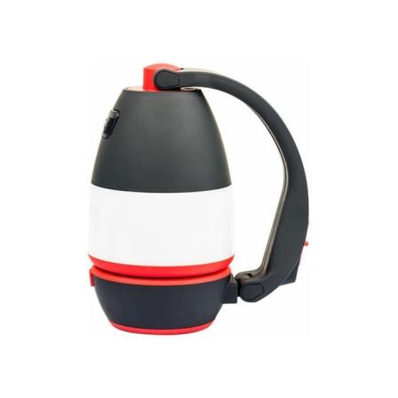 Oppladbar LED-campinglys, 3-modus campinglanterne, campingturlys og stormlykt, vanntett (svart rød)