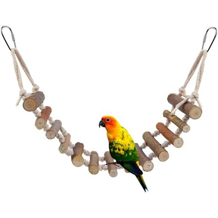 Bredd 10CM Total Längd 55CM (156G)-Fågelbro, Naturligt Rep