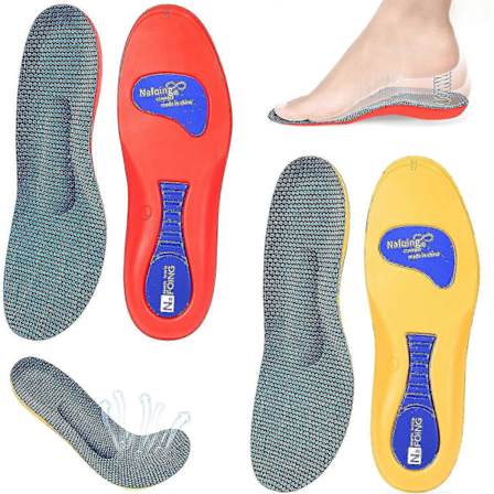 2 par indlægssåler, ortopædiske indlægssåler til svangstøtte, komfortable ortopædiske indlægssåler til arbejdssko, sportssko