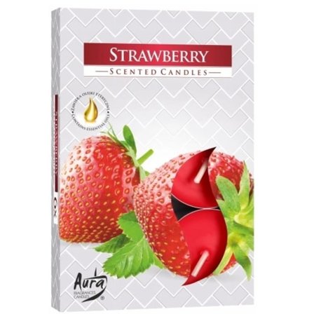 Väldoftande Jordgubbsdoftande Värmeljus/ 6-pack