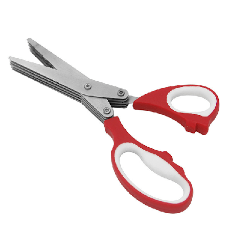 Makulerings saks (Rød),Designet for å kutte utskrift i biter som ikke kan leses,Hjelper deg med å beskytte deg mot identitetstyveri