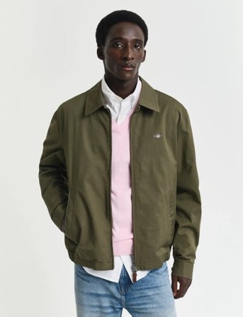 GANT Cotton Windcheater Jacket - Khaki green - S