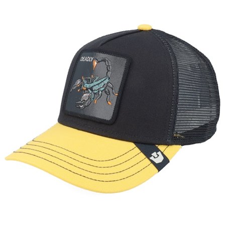 Goorin - Sort trucker Kasket - Kids Deadly Mini Black/Yellow A-Frame Trucker @ Hatstore
