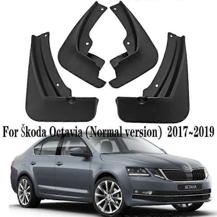 4 stk. bilskvettlapper for Skoda Octavia MK3 2017 2018 2019 Antiskvett Skjermer Mud Guards Foran Bak Hjul Auto Tilbehør Vanlig Versjon