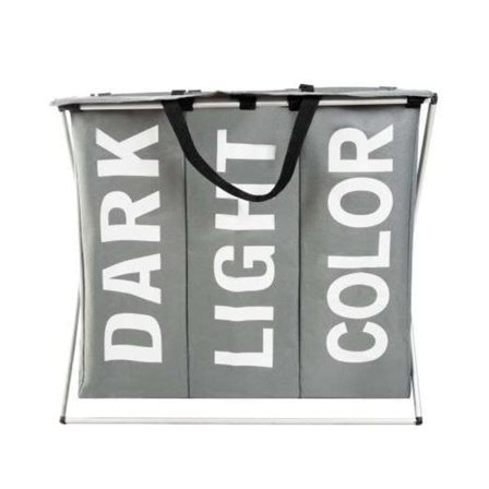 Vaskekurv med 3 Sorteringsrom / Kurv - 130L