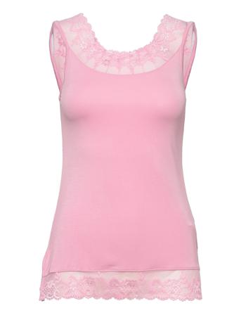 Florence Top T-shirts & Tops Sleeveless Vaaleanpunainen Cream