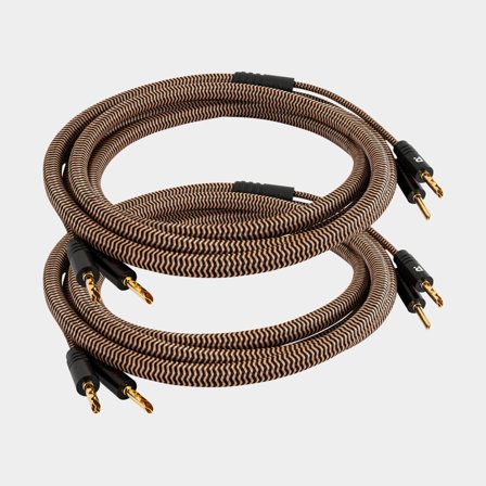 Högtalarkabel Proson, syrerent koppar (OFC / Oxygen Free Copper), 2 x 2.5 meter, banankontakt (hane) till banankontakt (hane)