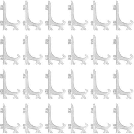 3 tommers gjennomsiktig plaststativ Displaystativ Plasskortholder Display Staffeli for bryllup, bursdagsfest (24 pakning)