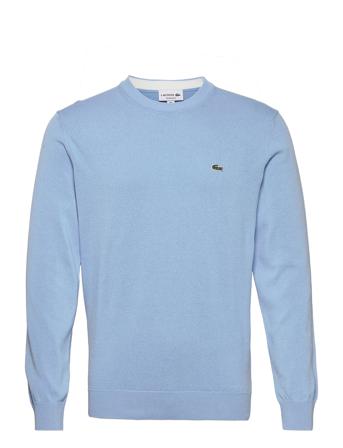Sweaters Strikket Trøje Med Rund Hals Blå Lacoste