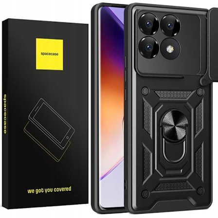 Spacecase Case Cover För Poco F6 Pro Black Protection