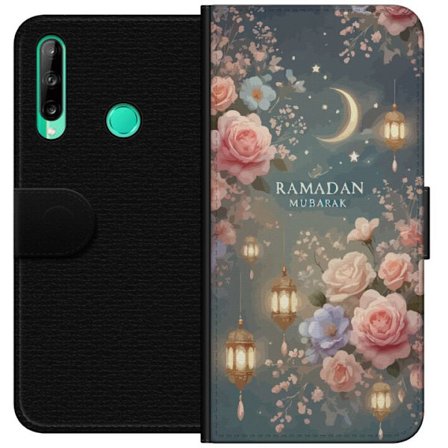 Kompatibelt Lommeboketui til Huawei P40 lite E Mørk fantasiscene med menneske og demonisk skapning i flammende landskap med overnaturlig kraft