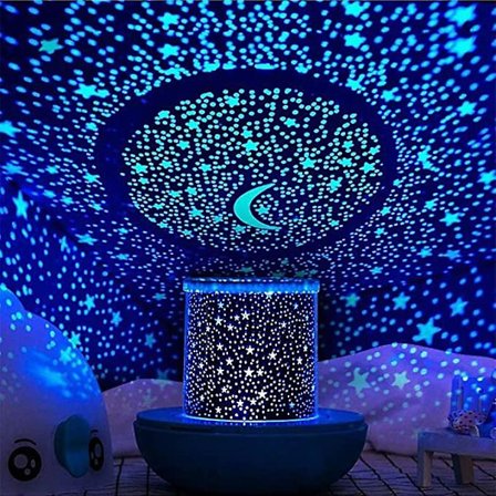 Remote Control And Timer Design Seabed Starry Sky Rotating Led Star Projector For Bedroom, Night Light For Kids, Night Color Moon Lamp For Children Ba