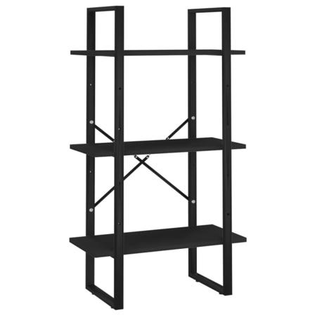 Vidaxl Förvaringshylla Svart 60x30x105 Cm Spånskiva Svart