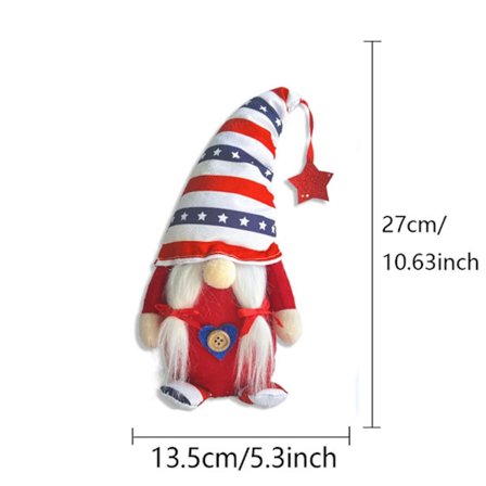 Självständighetsdag Rudolf docka dekoration för amerikanska festivaler dvärg prydnader dvärg ansiktslös docka dekoration Rudolf docka