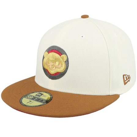 New Era - MLB Beige fitted Keps - Chicago Cubs Season Trio 59FIFTY 90 All Star Game Chrome/Peanut Fitted @ Hatstore