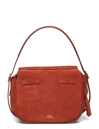 Polo Ralph Lauren Polo Id Suede Mini Satchel - Orange - ONE SIZE