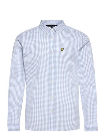 Ls Slim Fit Gingham Shirt Blue Lyle & Scott