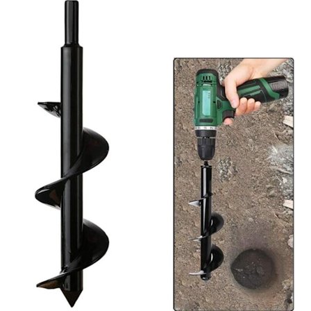 Puutarharuuvi, kuusiokantainen varsi ruostumattomasta teräksestä, lämpöruuvi, kaivaa reikiä syvälle, kätevä istutustyökalu kukkien istutukseen puiden 