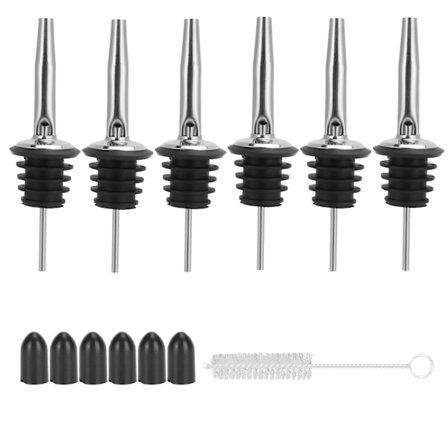 Vinhällar flaska dispenser pipe kon munstycke med silikon dammlock 304 rostfritt stål