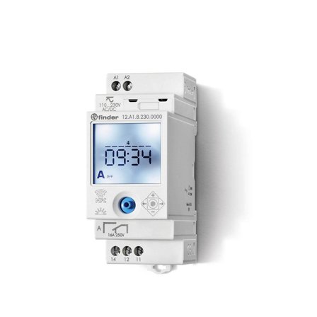 Finder 12A182300000 Kellokytkin 16 A, 110...230 VAC/DC, Kytkimet & pistorasiat