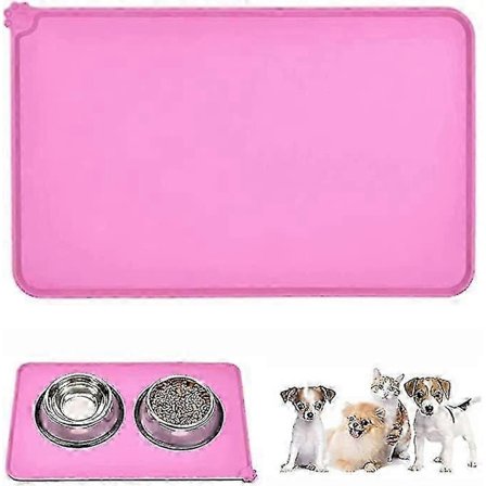 Emwel Hundemåtte, Silikone Hundeskåls Måtte, Skridsikker Fodermåtte til Kat og Hund, Vandtæt Hundeunderlag LK