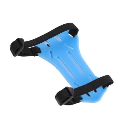Gummi bueskyting armbeskyttelse Justerbar sikker pustende elastisk recurve buearmbeskyttelse for sommerblå