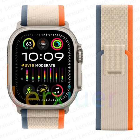 Trail-armband för Apple Watch Ultra 2-armband 49 mm 44 mm 45 mm 40 mm 41 mm 38 mm 42 mm 45 44 mm armband iWatch serie 8 9 7 6 5 3 se Orange Beige
