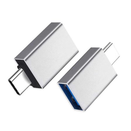 USB C til USB 3.0 Adapter Type C Han til USB Hun OTG Konverter til Laptop Telefon Sølv