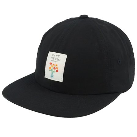 Vans - Black - snapback - Cap - Cafe Vans Jockey Black Strapback - Hatstore