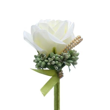 1 st konstgjord bröllops corsage handleds corsage knapphåls corsage bröllop boutonniere rosor handleds corsage Creamy White