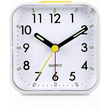 Deckon Stille Analog Vekkerklokke, Svært Vekkealarm, Pipelyder, Volum Opp, Batteridrevet Snooze og Lysfunksjoner, Enkel Innstilling