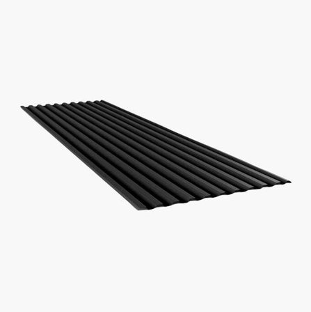 Biltema - Svart Takplate 1050 x 2500 mm for Alle Bygningstyper, Varmgalvanisert Stål med Åtte Lag Overflatebehandling