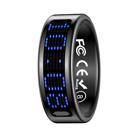 Smart Ring med Display: Pekkontroll, Fitnessmätning och Fjärrkontroll