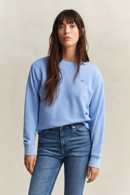 GANT - Shield collegegenser til dame hydrangea blue