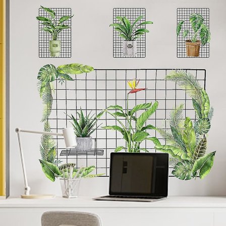 Rutenett grønne planter veggklistremerkle veggklistremerke