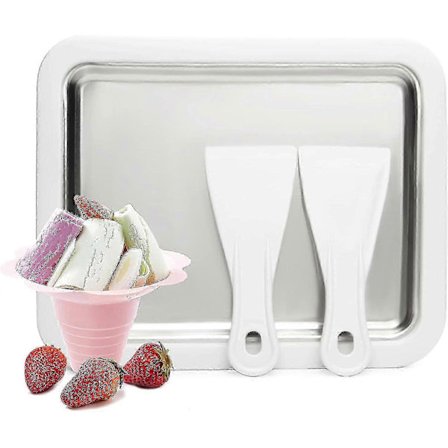 Isplade til isfremstilling, Rullet ismaskine, Isrulleplade til selv at rulle is