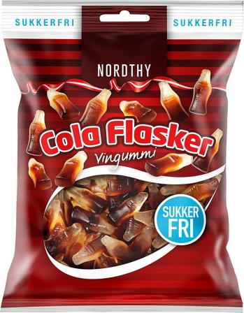 Nordthy Sukkerfri Colaflasker 80 g, Helse & Madvarer, Snacks, Lakrids & Vingummi