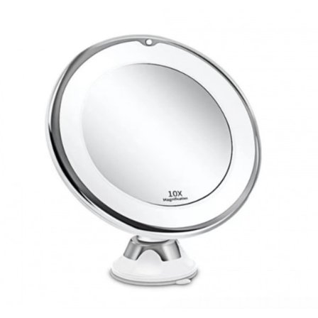 Sminke speil med LED-lys 10 ganger forstørrelse batteridrevet skjønnhetsspeil