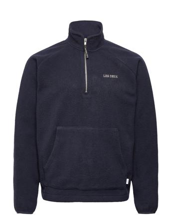 Duncan Pile Half-Zip Sweatshirt Navy Les Deux