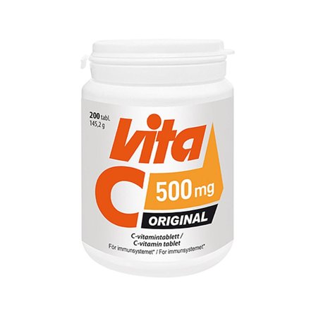 Vitabalans Oy Vita C Original 500 mg 200 tabl., Helse & Madvarer, Vitaminer, C-vitamin