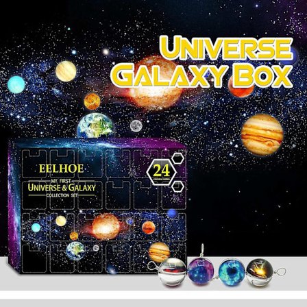 24-delad Universums Galaxy Julkalender Presentask Planets
