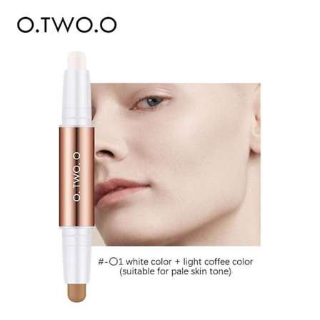 O.two.o 3d Dubbelsidig Makeup Highlighter V Face Concealer Contouring Bronzers Highlighters Pen Kosmetisk Makeup Contour Stick