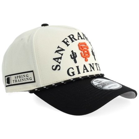 New Era - MLB Vit adjustable Keps - San Francisco Giants Rope 9FORTY Chrome/Black A-frame Adjustable @ Hatstore