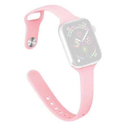 KALEBOL Silicone Watch Band Apple Watch Series 10 42mm Replacement Strap - Lyserød