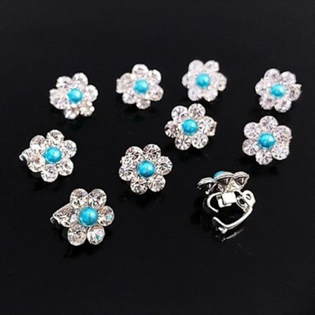 Rhinestone Flower -hiusklipsit Crystal Pearl -hiusneulat 7 7