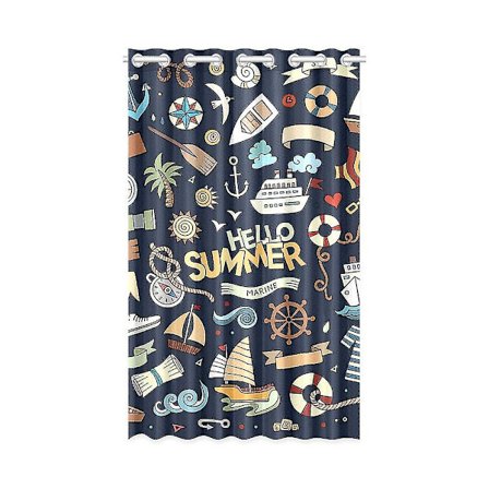 Marine Nautisk Design Vindue Gardin Stue Soveværelse Vindue Gardiner 130x210 Cm